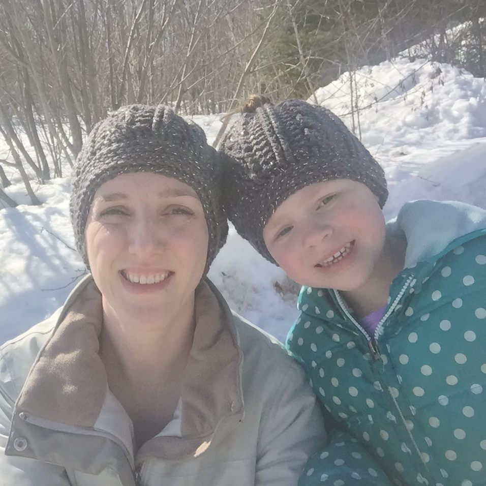 Mommy and Me Cabled Messy Bun Hats - Crochet Pattern